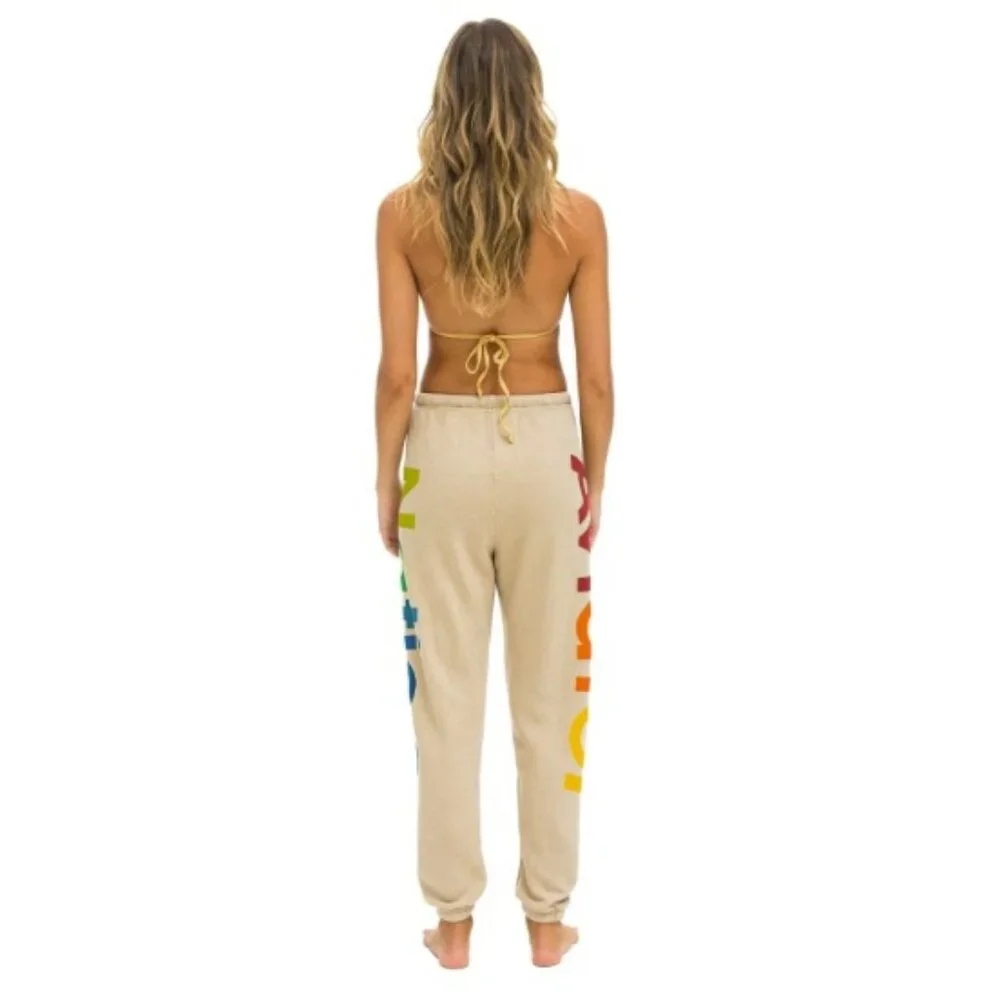 Aviator Nation 2 Sweatpants, Sand Tan | Size Medium